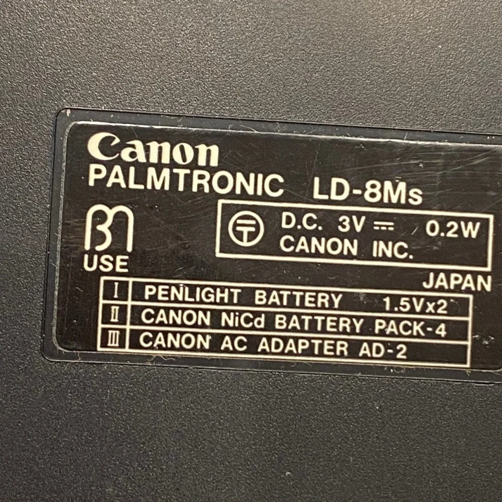 Canon Palmtronic 8Ms Calculator Silver Good‎ Vintage VFD Japan LD-8Ms